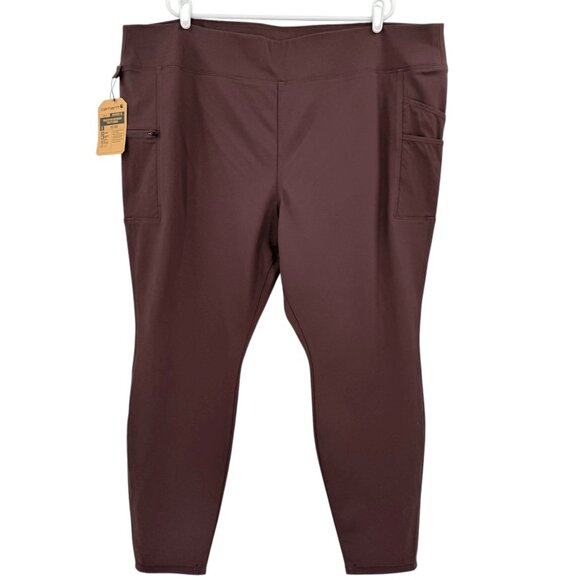 Carhartt Womens Force Fitted Lightweight Burgundy Utility Legging 3X 24W-26W NWT - Picture 1 of 12
